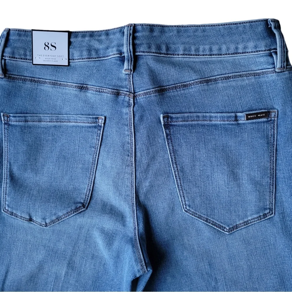 WHBM High-Rise Everyday Soft Denim Skinny Flare Jeans Color Hawthorn Vintage - Picture 11 of 12